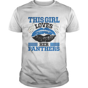 This Girl Loves Her Carolina Panthers Football Lips Shirt
